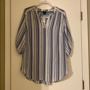 Worthington 1X blouse. 3/4 sleeve. 100% polyester. Smoke and pet free home.